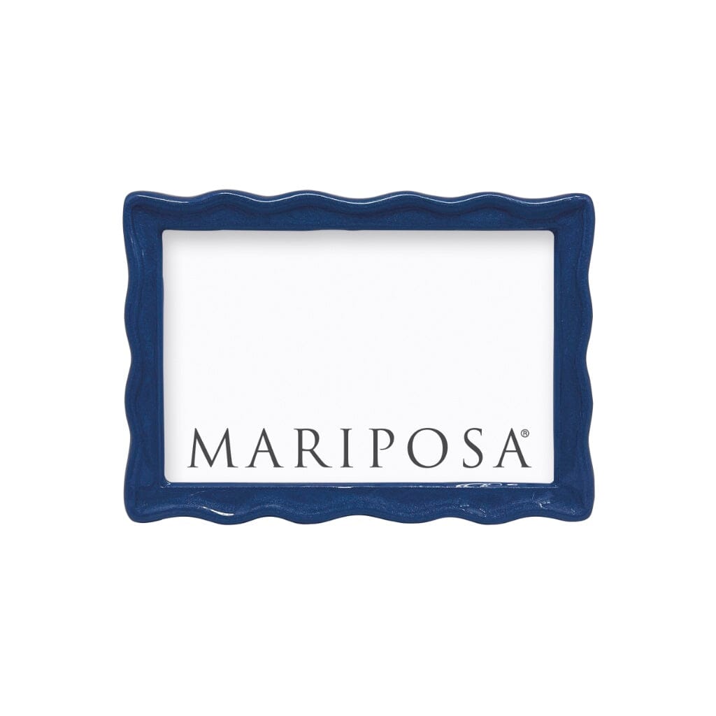 Mariposa Wavy Blue 4" x 6" Frame Picture Frames Mariposa