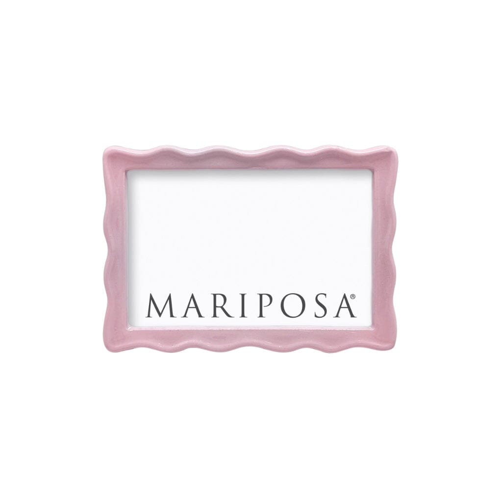 Mariposa Wavy Pink 4" x 6" Frame Picture Frames Mariposa