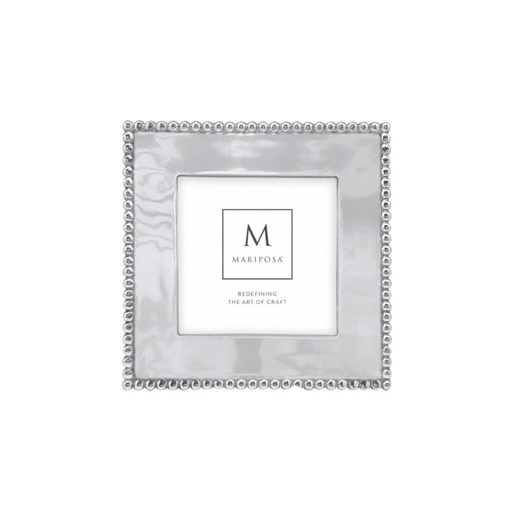 Mariposa Beaded 4" x 4" Engravable Frame Picture Frames Mariposa