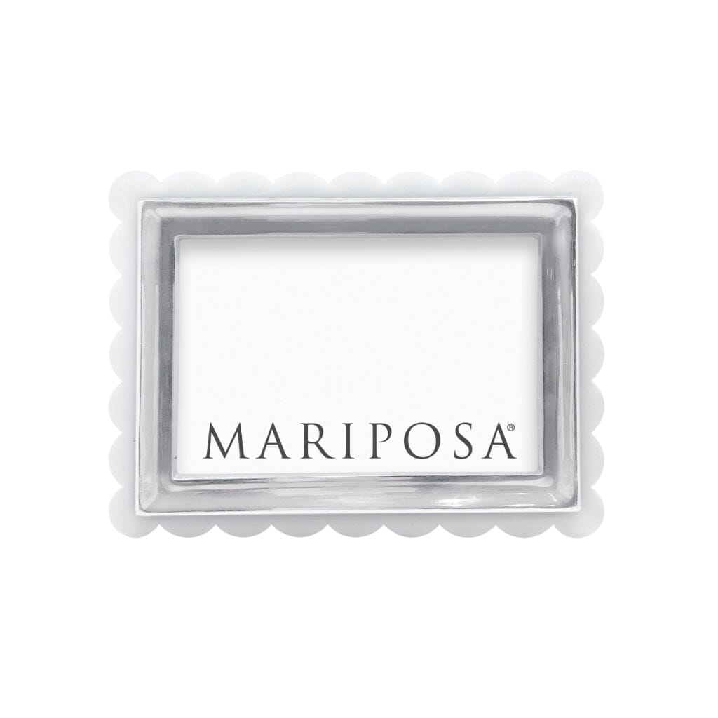 Mariposa White Acrylic Scallop 4" x 6" Frame Picture Frames Mariposa