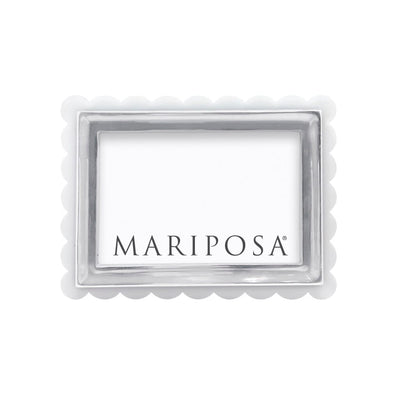 Mariposa White Acrylic Scallop 4" x 6" Frame Picture Frames Mariposa 