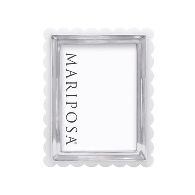 Mariposa White Acrylic Scallop 5" x 7" Frame Picture Frames Mariposa 