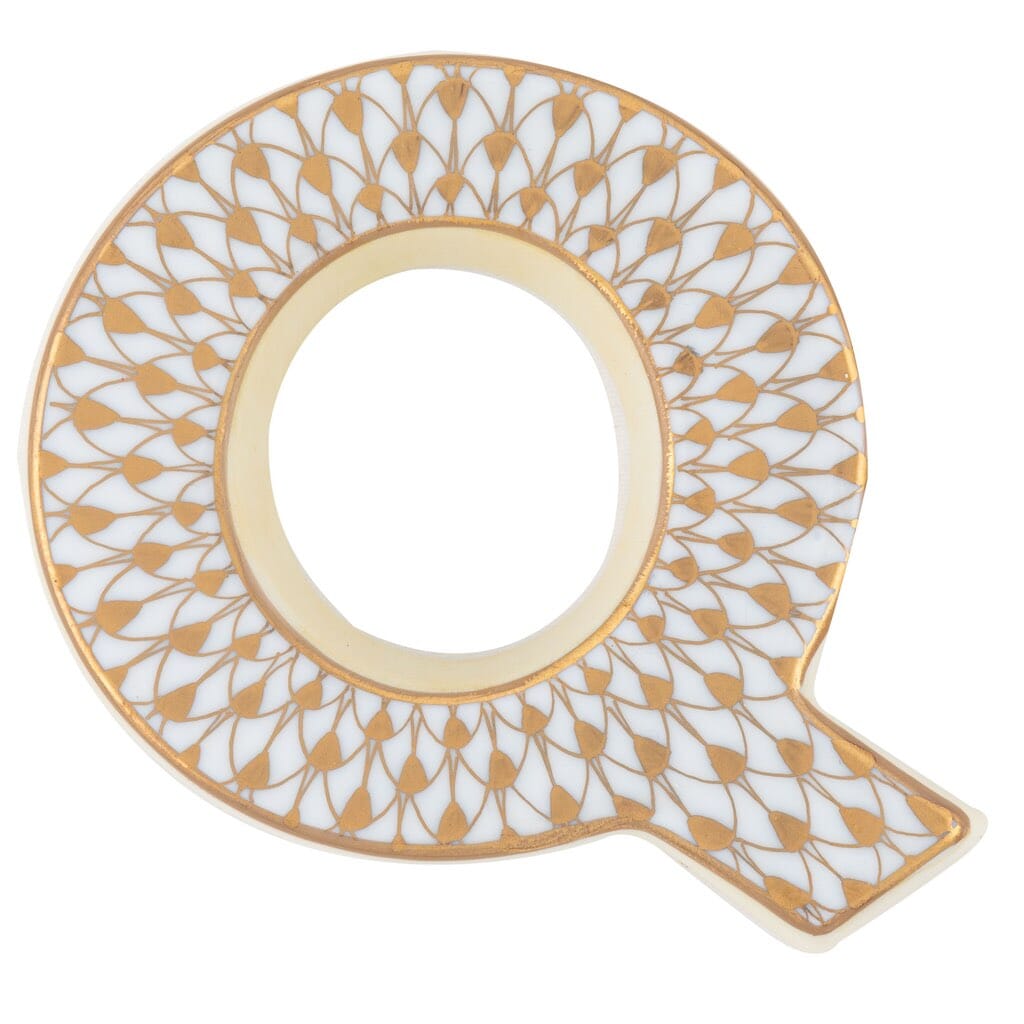 Herend Letter Q Figurines Herend