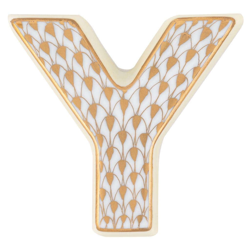 Herend Letter Y Figurines Herend