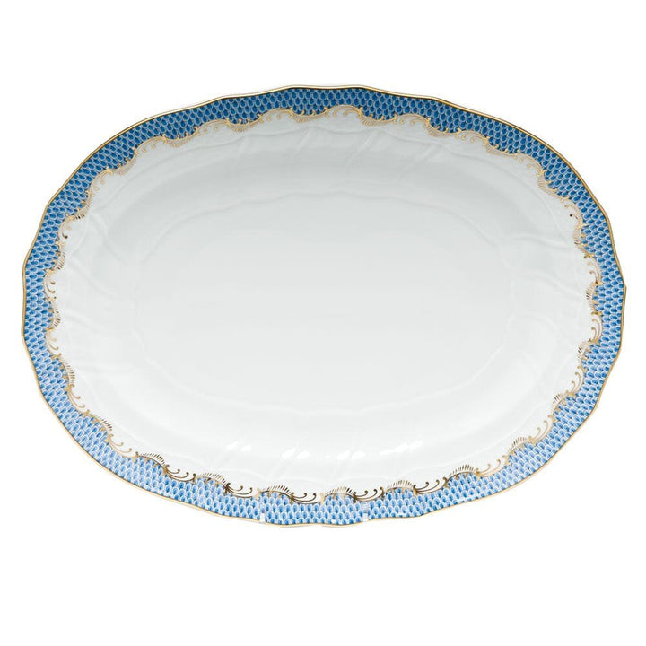 Herend Fish Scale Platter Platters Herend Blue