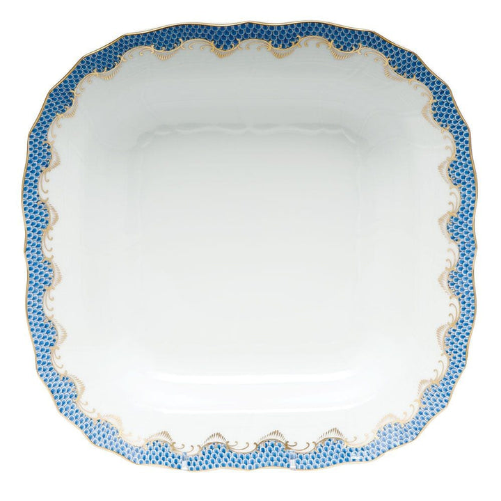 Herend Fish Scale Square Fruit Dish Dinnerware Herend Blue