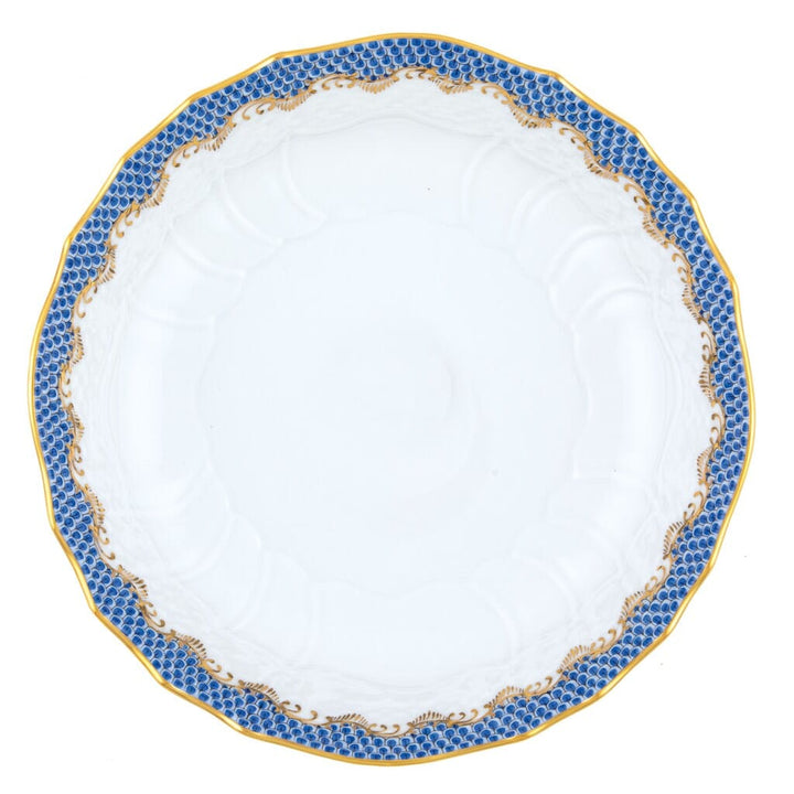 Herend Fish Scale Scalloped Dinner Bowl Dinnerware Herend Blue