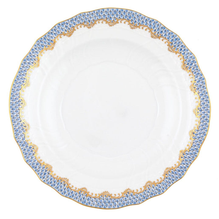Herend Fish Scale Salad Plate Dinnerware Herend Light Blue
