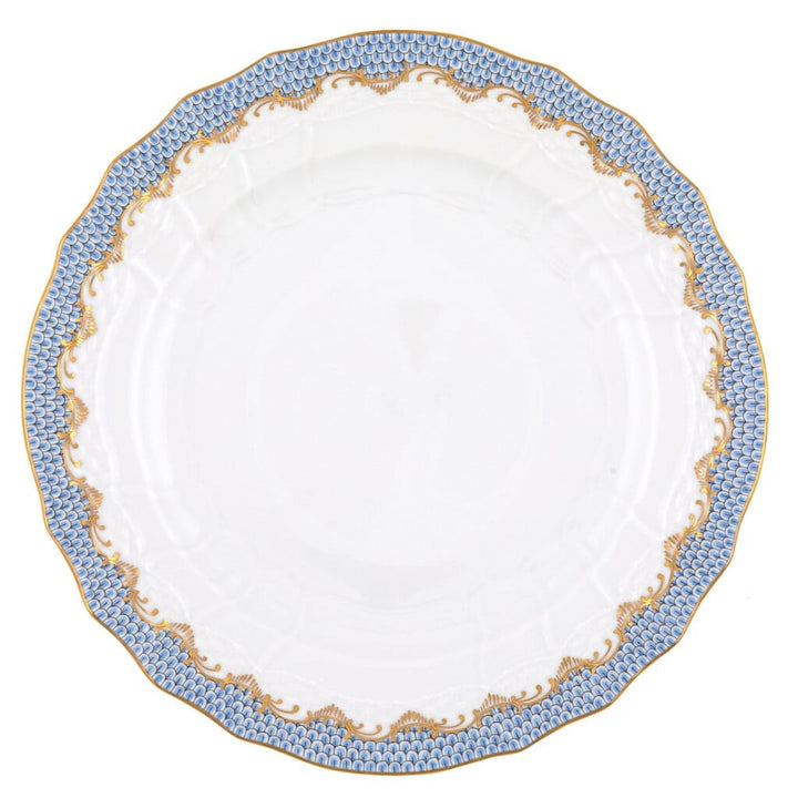Herend Fish Scale Service Plate Dinnerware Herend Light Blue