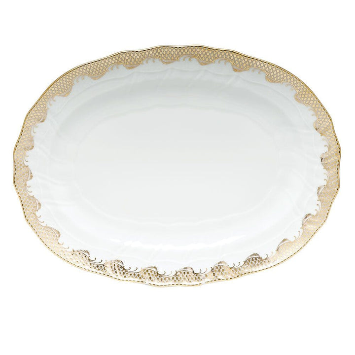 Herend Fish Scale Platter Platters Herend Gold