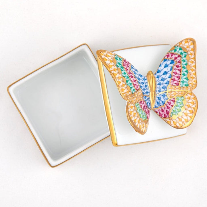 Herend Butterfly Box Figurines Herend
