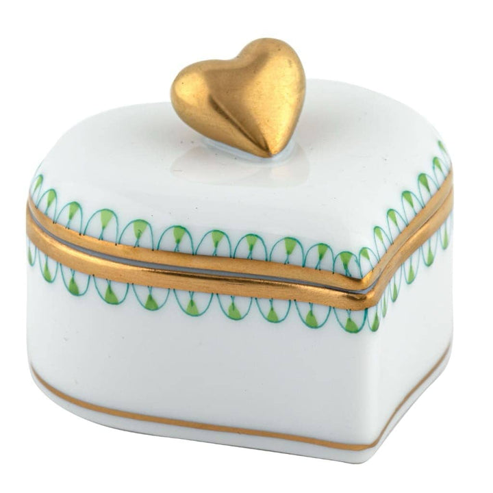 Herend Double Heart Box Figurines Herend Keylime