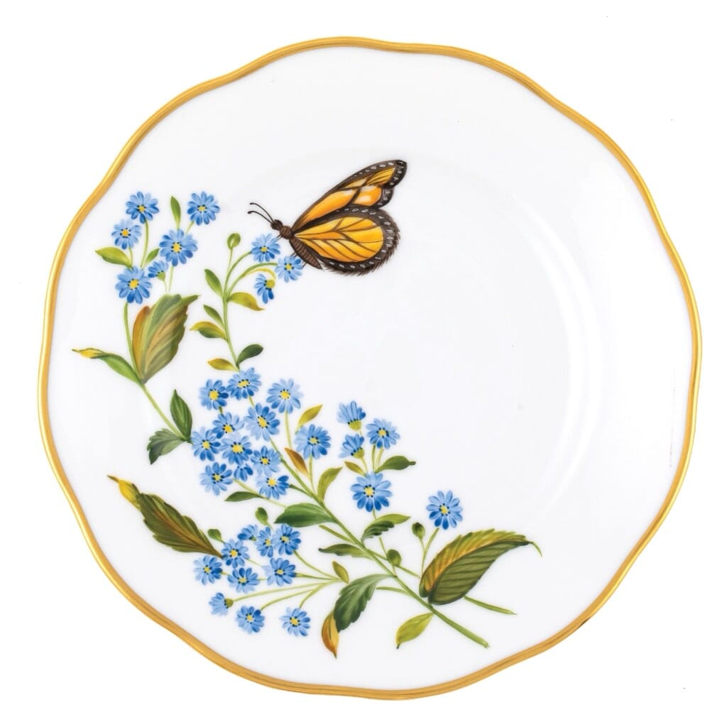 Herend American Wildflower Bread And Butter Plate - Wood Aster Dinnerware Herend