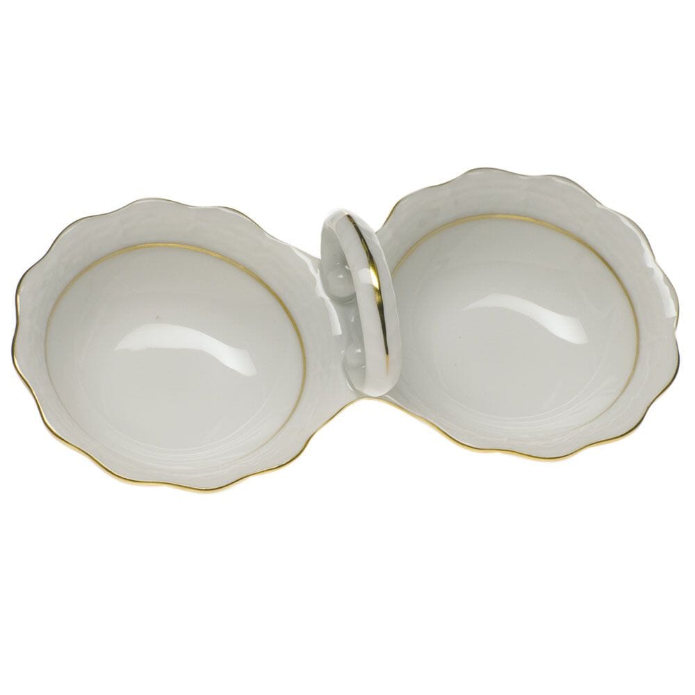 Herend Golden Edge Twin Salt Dinnerware Herend