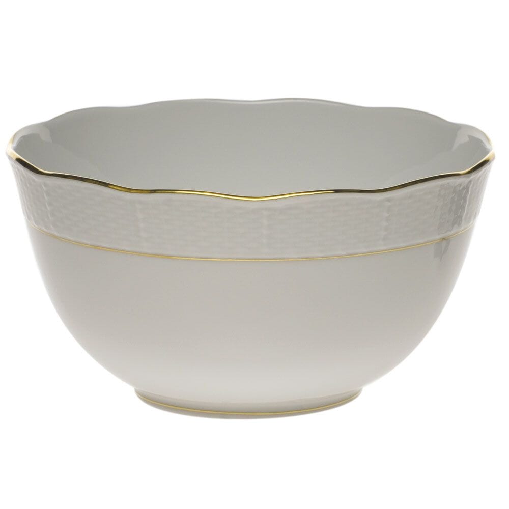 Herend Golden Edge Round Bowl Dinnerware Herend