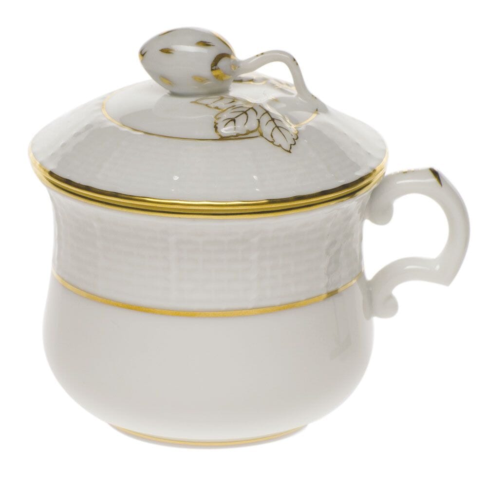 Herend Golden Edge Pot De Creme With Berry Dinnerware Herend