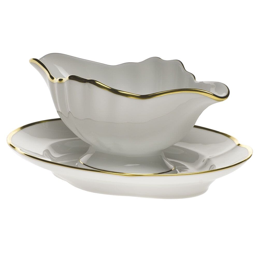 Herend Gwendolyn Gravy Boat With Fixed Stand Dinnerware Herend