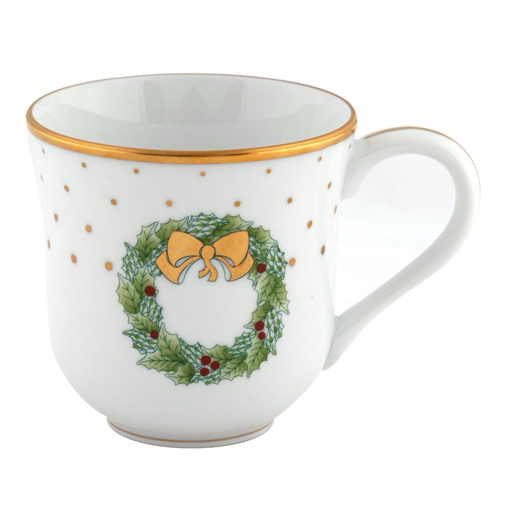 Herend Christmas Mug - Wreath Dinnerware Herend
