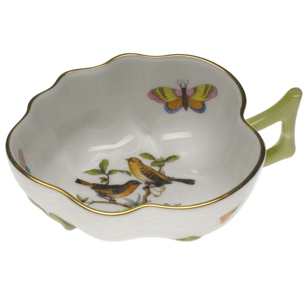 Herend Rothschild Bird Deep Leaf Dish Dinnerware Herend