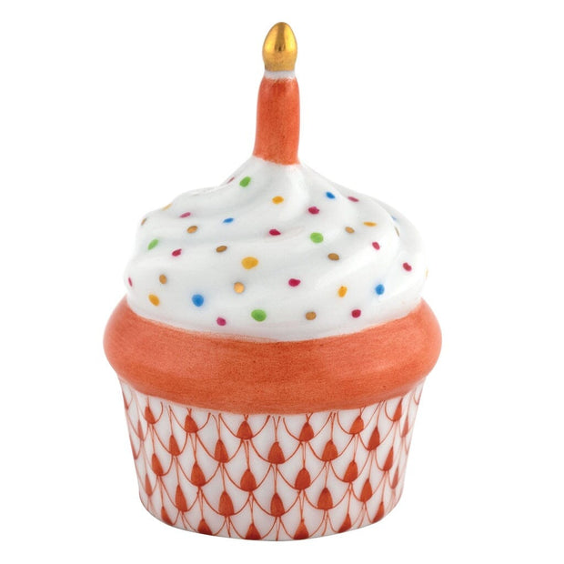 Herend Cupcake With Candle Figurine Figurines Herend Rust 
