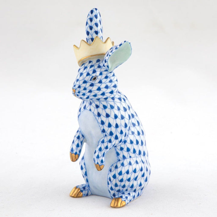 Herend Bunny With Crown Figurine Figurines Herend