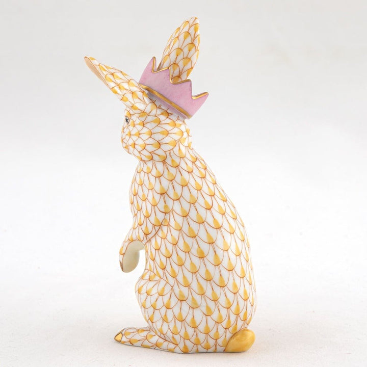 Herend Bunny With Crown Figurine Figurines Herend