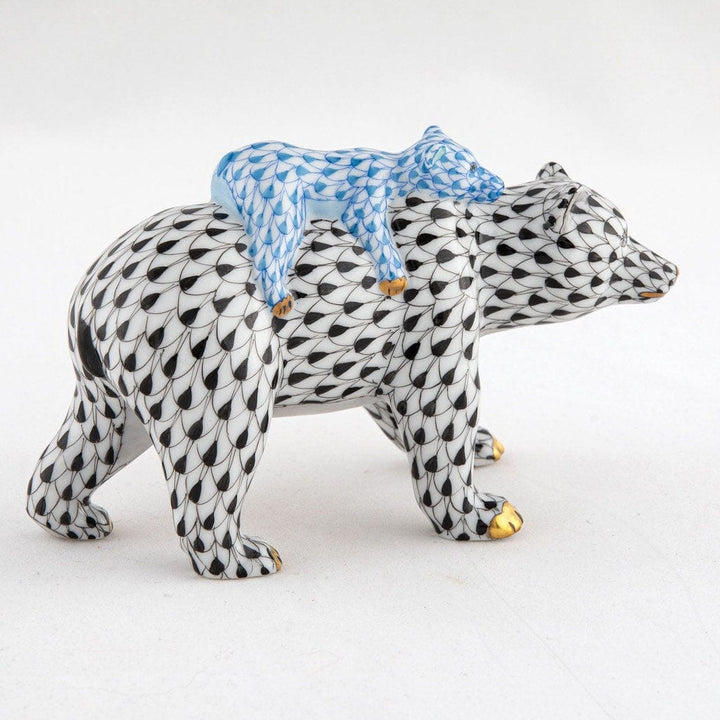 Herend Bear And Baby Figurine Figurines Herend