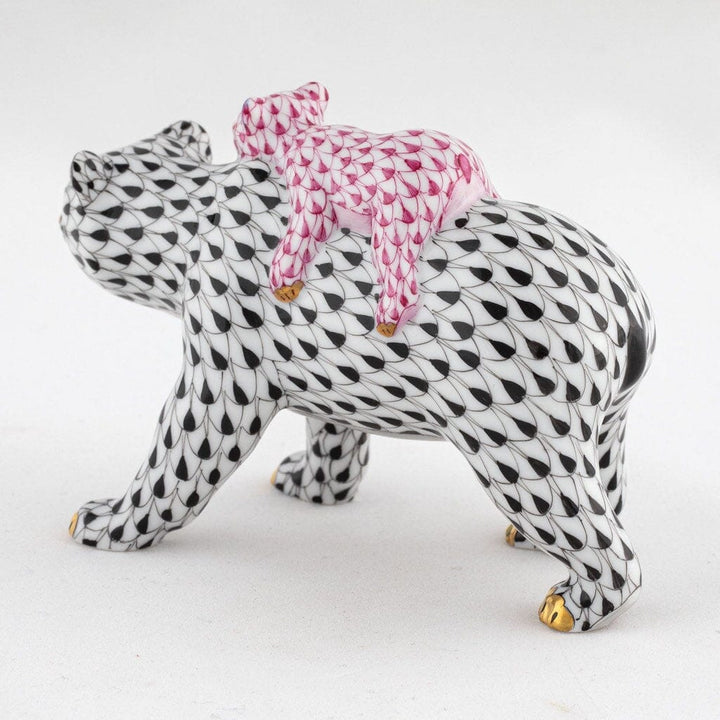 Herend Bear And Baby Figurine Figurines Herend