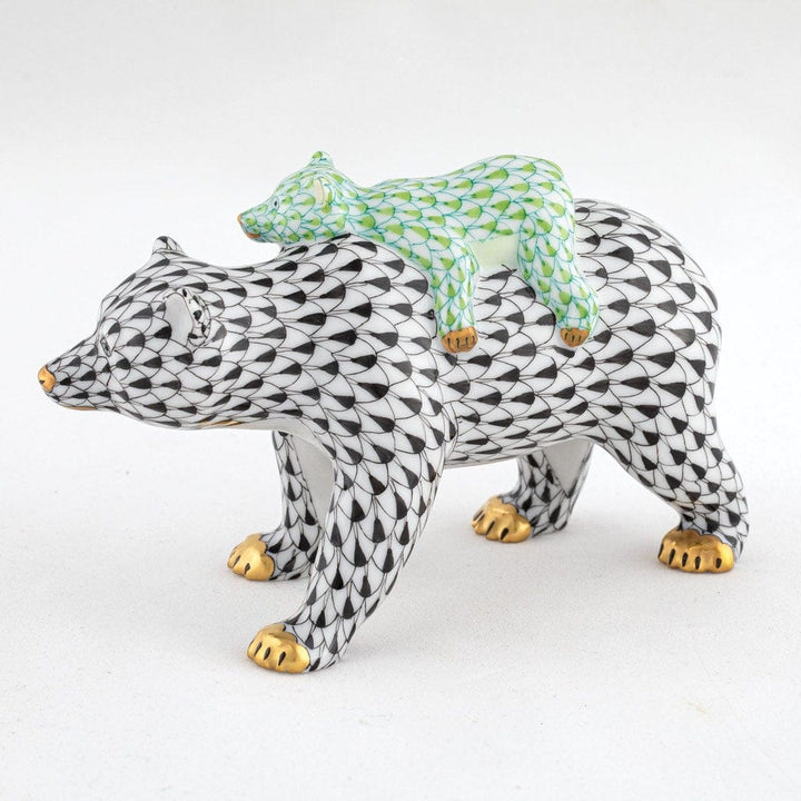 Herend Bear And Baby Figurine Figurines Herend