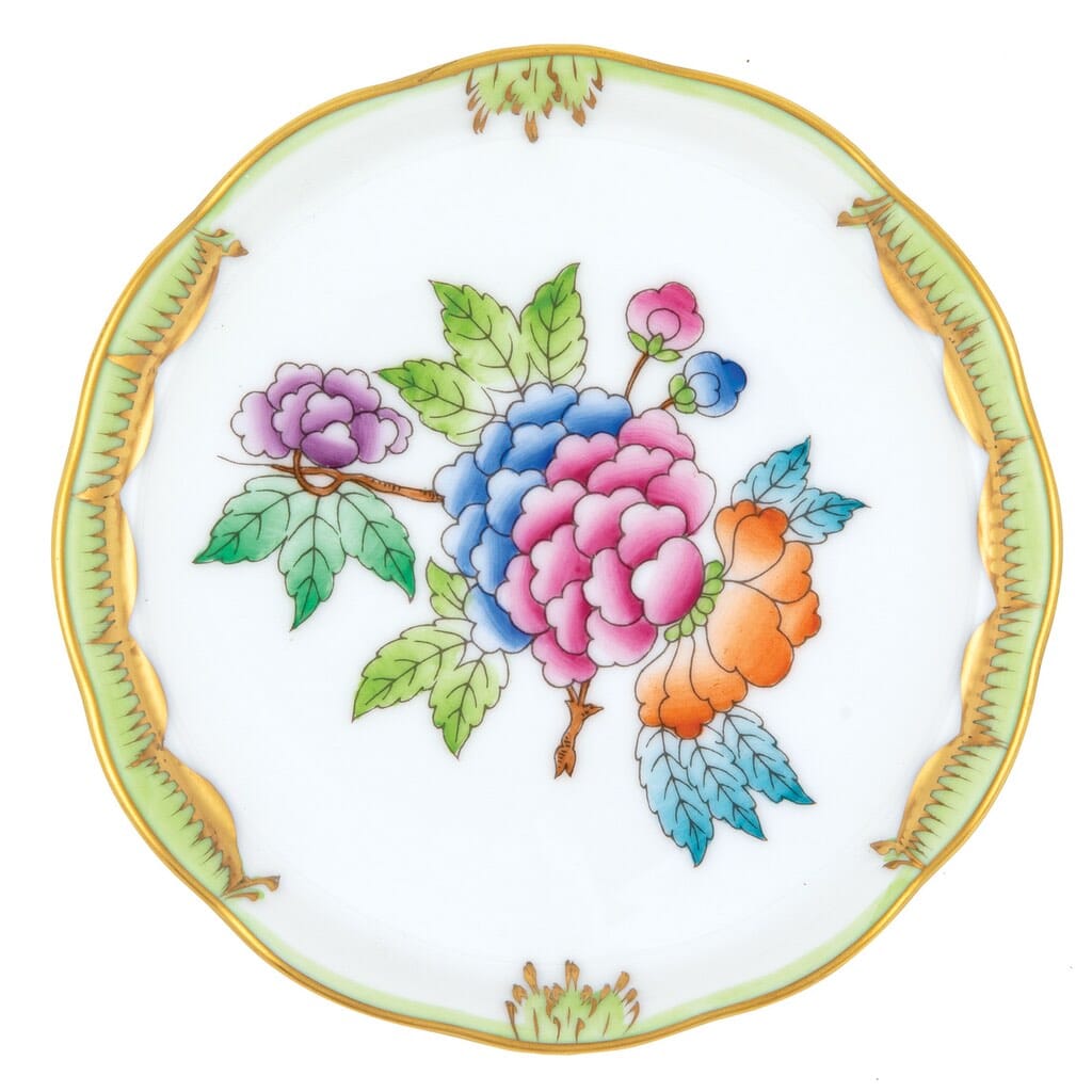 Herend Queen Victoria Coaster Dinnerware Herend Green