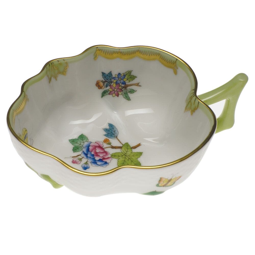 Herend Queen Victoria Deep Leaf Dish Dinnerware Herend Green