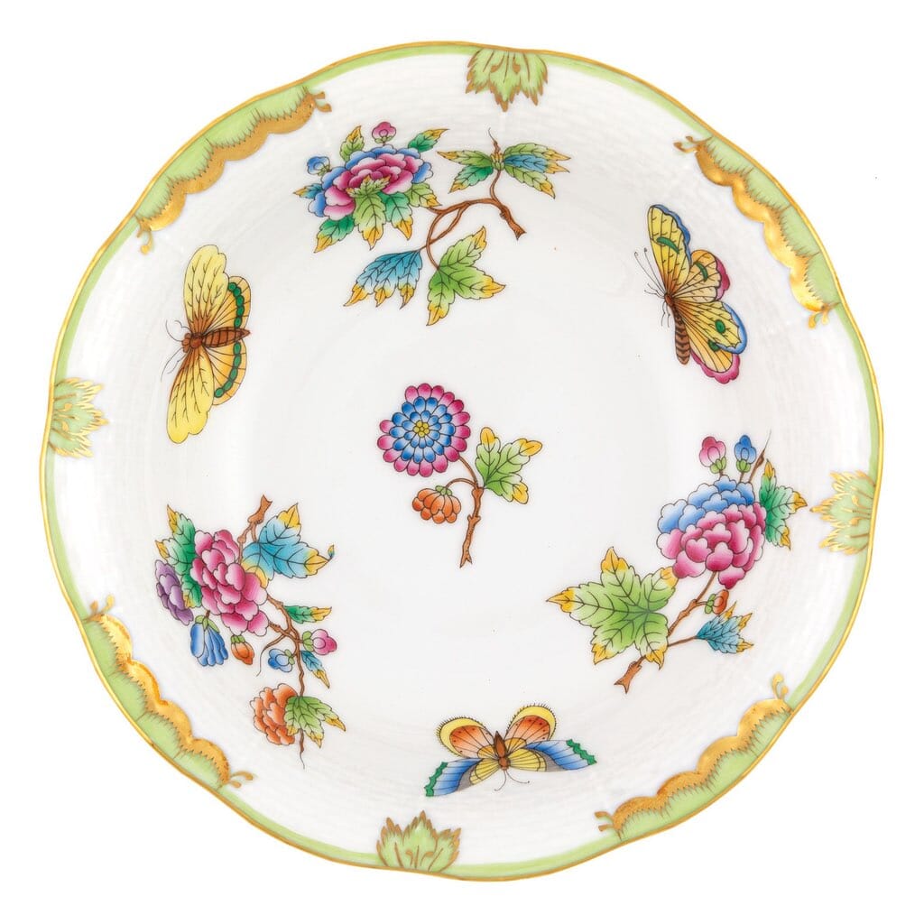 Herend Queen Victoria Oatmeal Bowl Dinnerware Herend Green