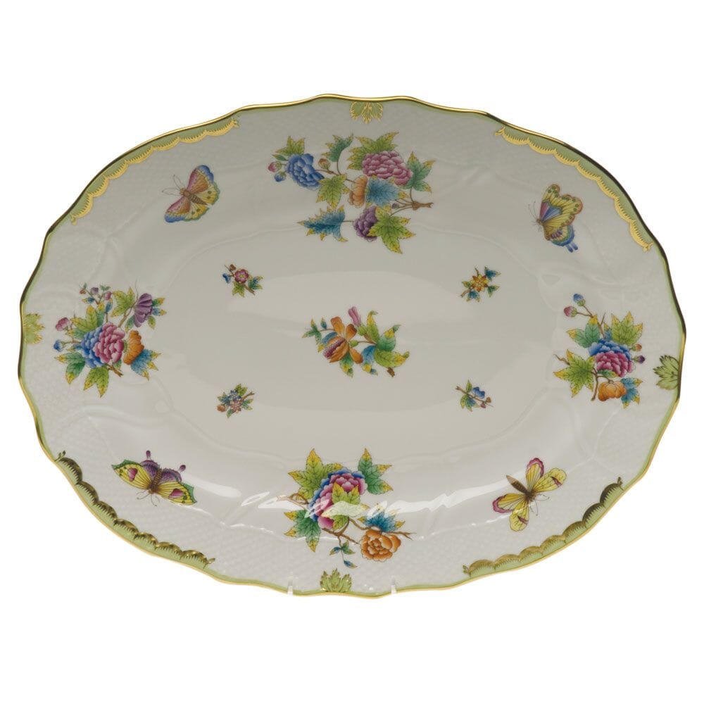 Herend Queen Victoria Platter - 17 Inch Platters Herend Green
