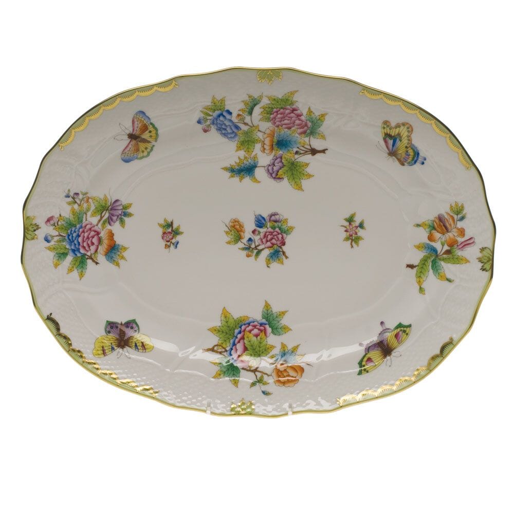 Herend Queen Victoria Platter - 15 Inch Platters Herend Green