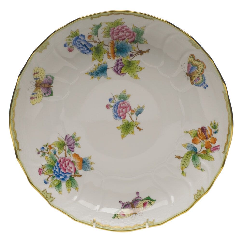 Herend Queen Victoria Open Vegetable Bowl Dinnerware Herend Green