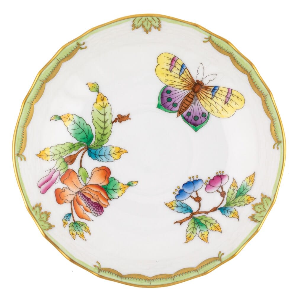 Herend Queen Victoria Canton Saucer Dinnerware Herend Green