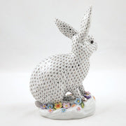 Herend Rabbit With Applied Flowers Figurine - Limited Edition Figurines Herend 