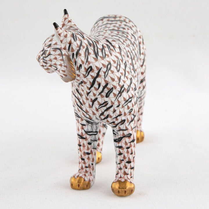 Herend Bobcat Figurine - Limited Edition Figurines Herend