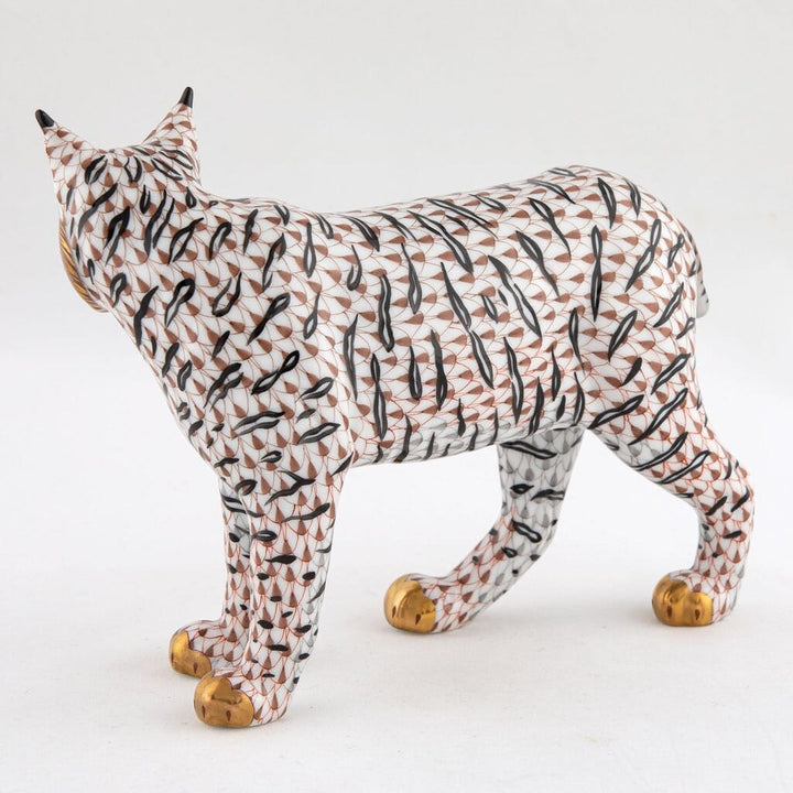 Herend Bobcat Figurine - Limited Edition Figurines Herend