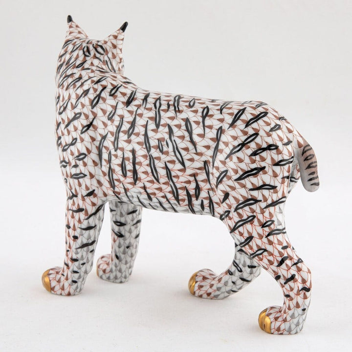 Herend Bobcat Figurine - Limited Edition Figurines Herend