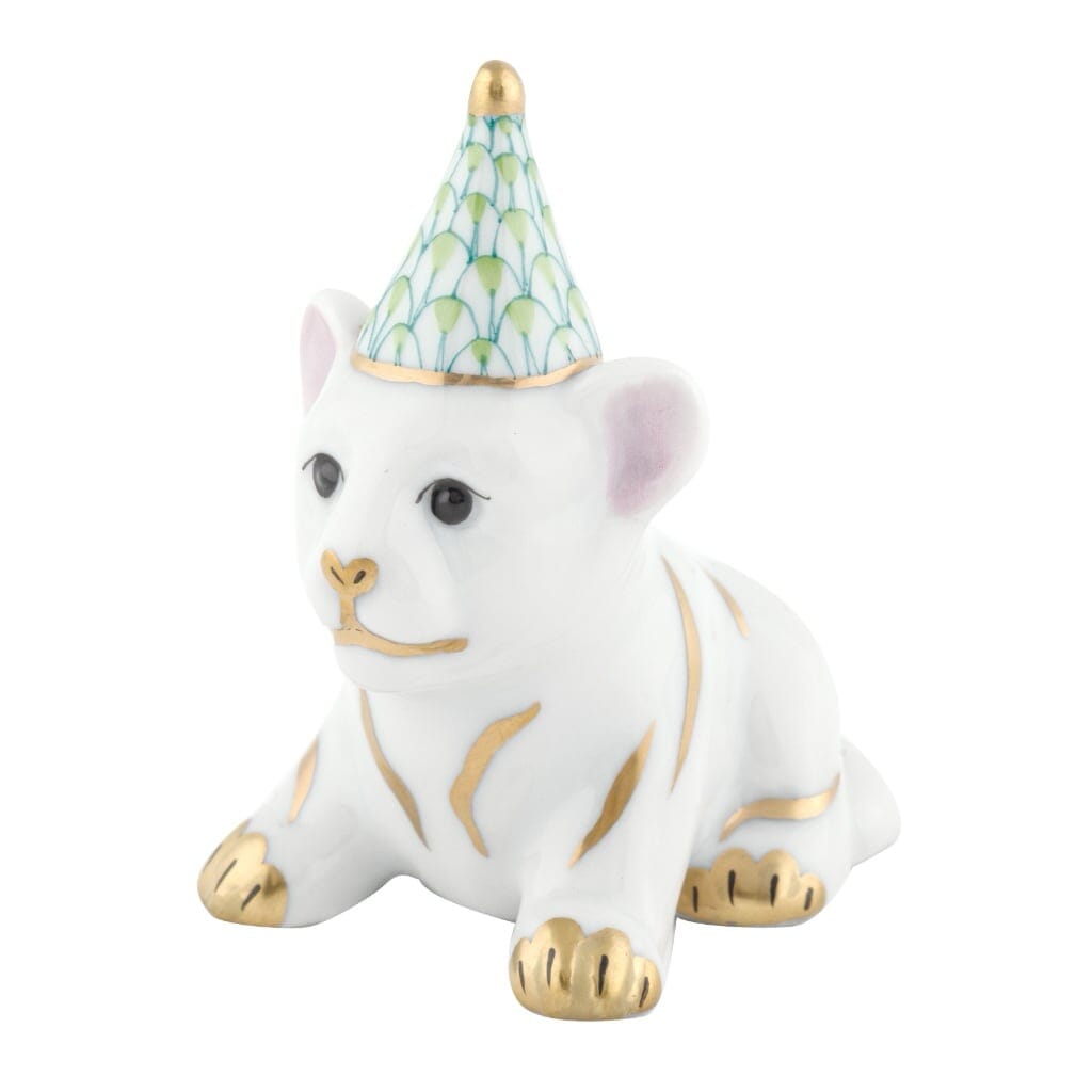 Herend Party Tiger Figurine Figurines Herend Lime Green