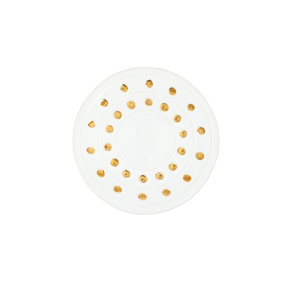 Vietri Medici Gold Canape Plate Dinnerware Vietri