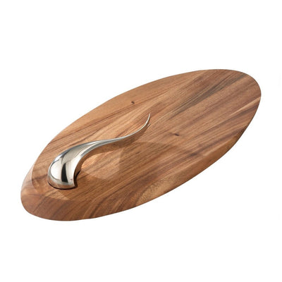 Nambe Swoop Cheese Board With Knife Servers Nambe 