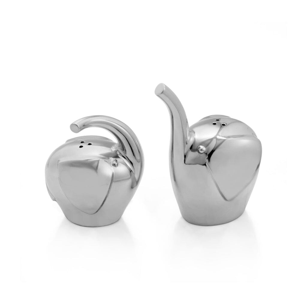 Nambe Savanna Elephant Salt & Pepper Shakers Salt & Pepper Nambe