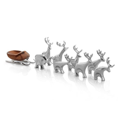 Nambe Miniature Reindeer Set Christmas Nambe 