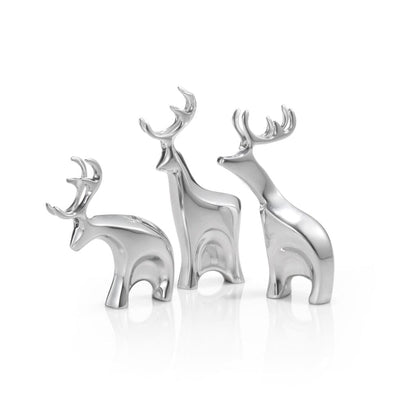 Nambe Miniature Dasher Reindeer Figurine Set (Set of 3) Christmas Nambe 