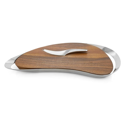 Nambe Pulse Cheese Board With Knife Servers Nambe 