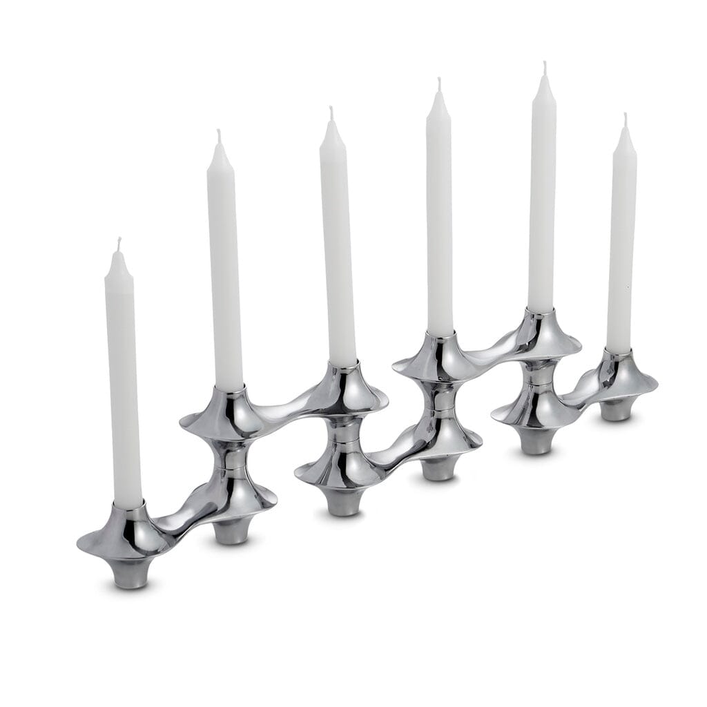 Nambe Cortina Hinged Candelabra Candle Holders Nambe