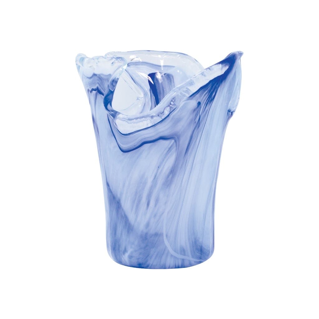 Vietri Onda Glass Cobalt Small Vase Dinnerware Vietri
