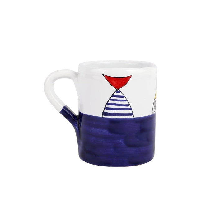 Vietri Pesce Pazzo Diving Fish Mug Dinnerware Vietri